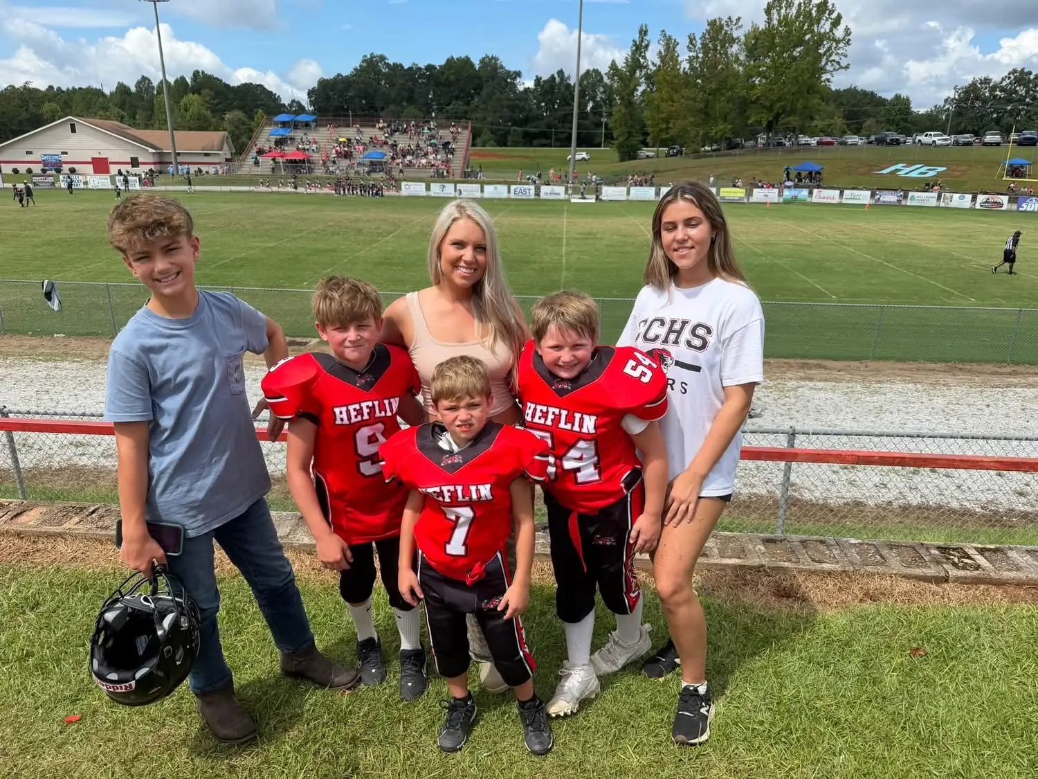 The Roark family together at a Heflin Tigers football game