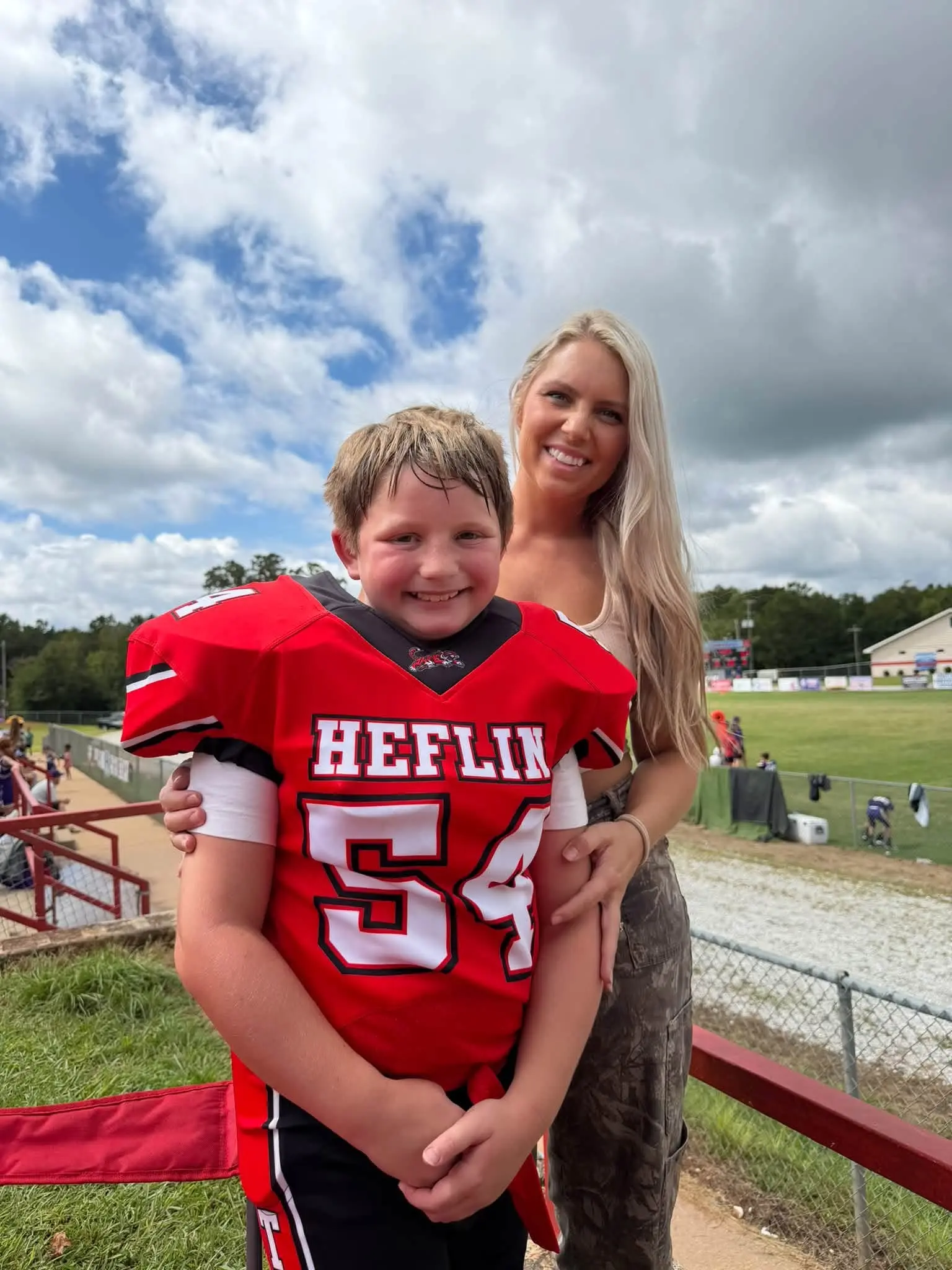 Heflin Tigers player and family member on game day