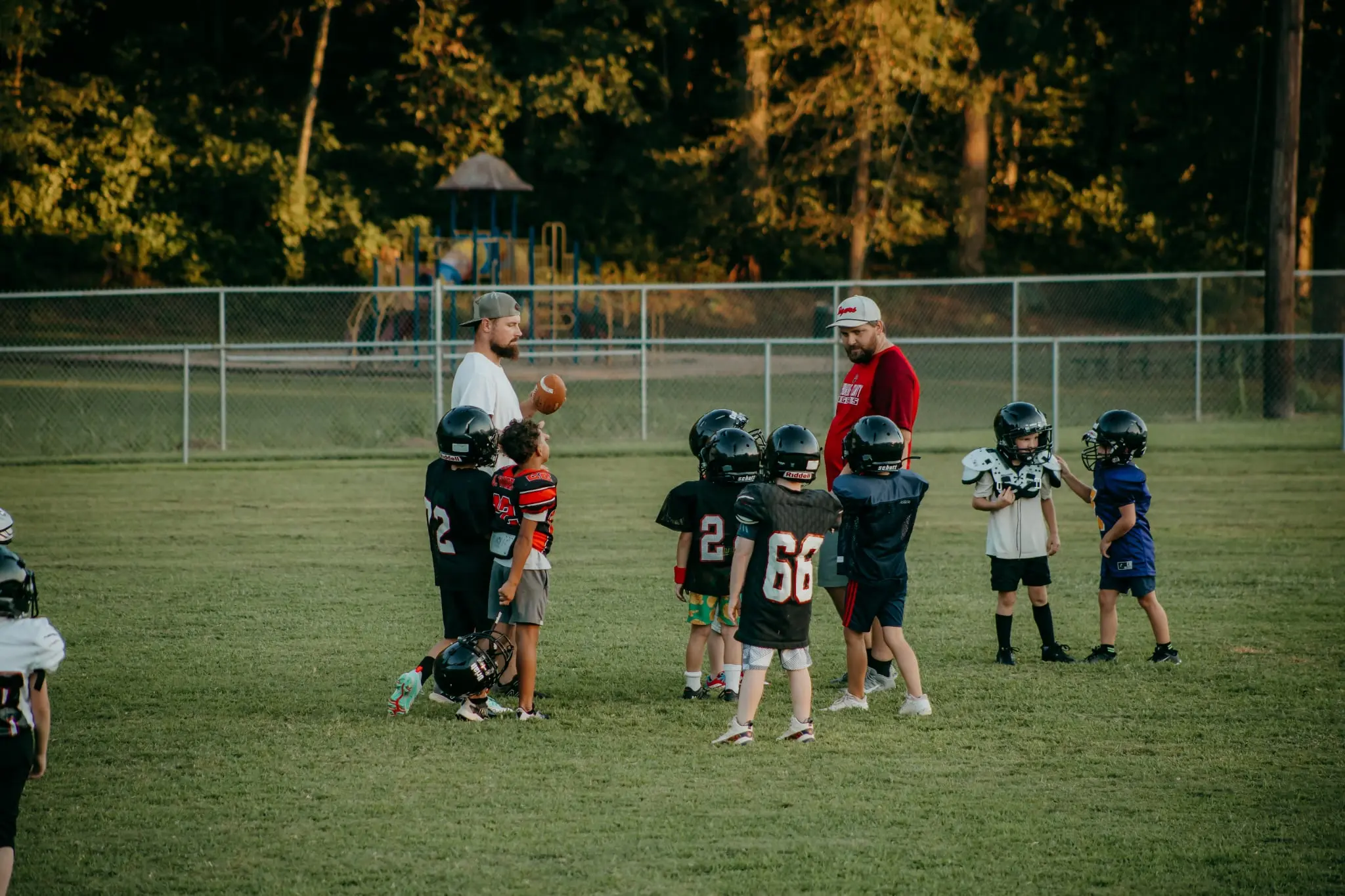 Heflin Tigers youth football practice
